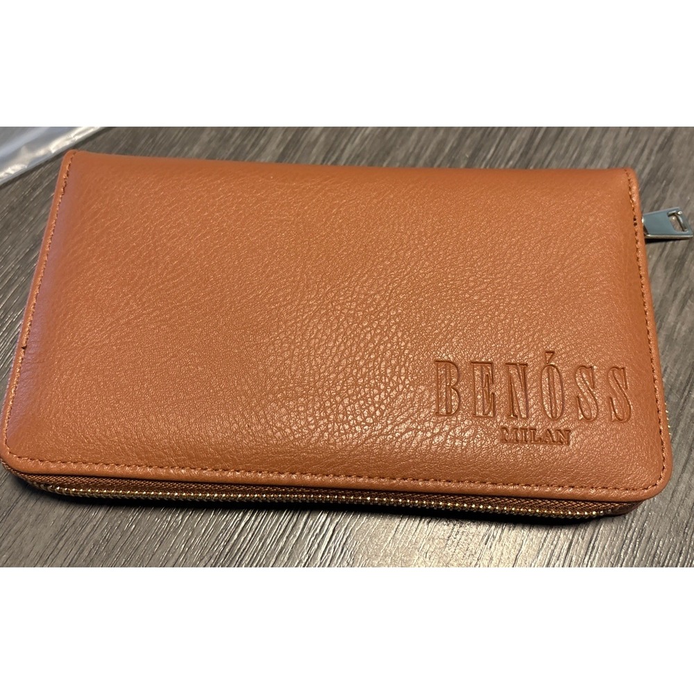 Benoss Milan Handbag Purse Wallet Clutch Brown Vegan New In Dust‎ Cover NEW